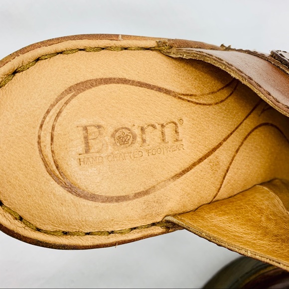 Born gold studded strap brown clogs - Picture 8 of 12